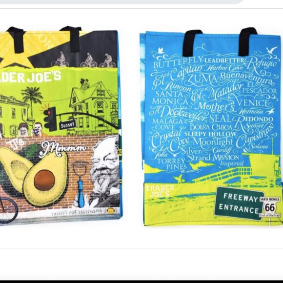 Official Trader Joe's Southern California graphic style reusable shopping bag - Picture 1 of 6